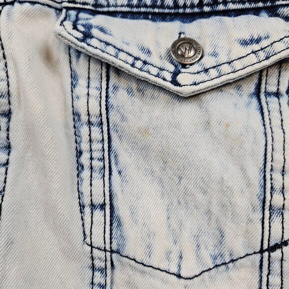 Sleeping with Sirens Denim Vest Adult 2XL Acid Wash Rock Band - Picture 7 of 11